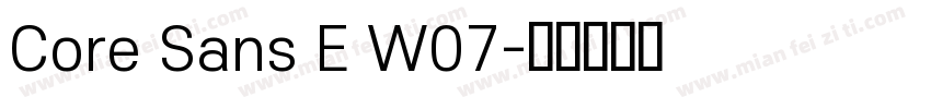 Core Sans E W07字体转换